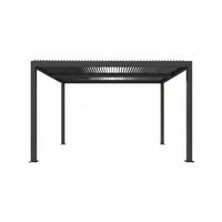 Aluminum Pergola Built for Outdoor Living, Adjustable Louvered Roof, Integrated Drainage, 72 MPH Wind Rating